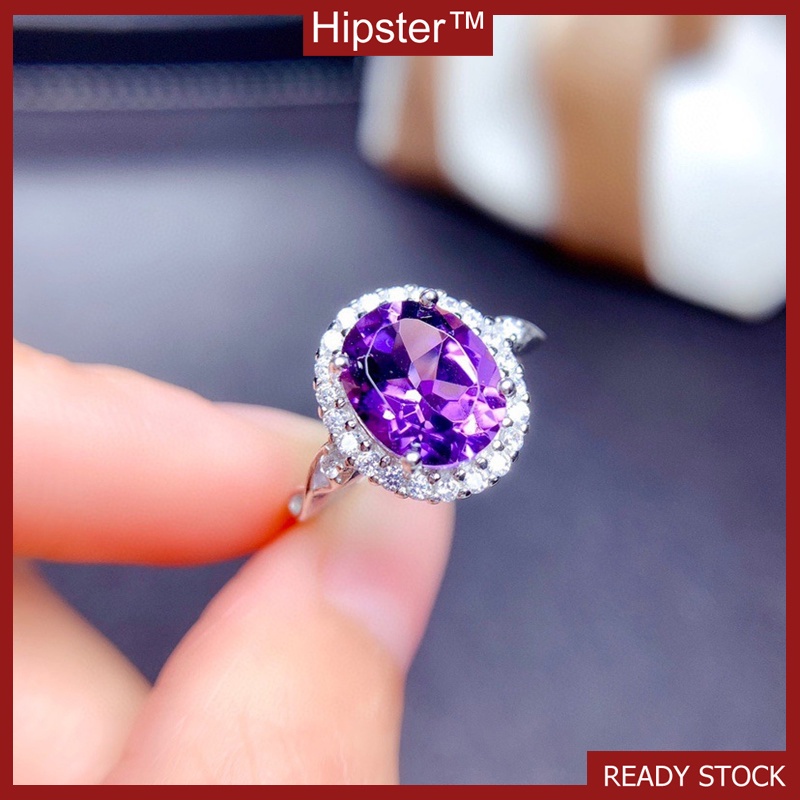 Fashion Personality Natural Amethyst Ring