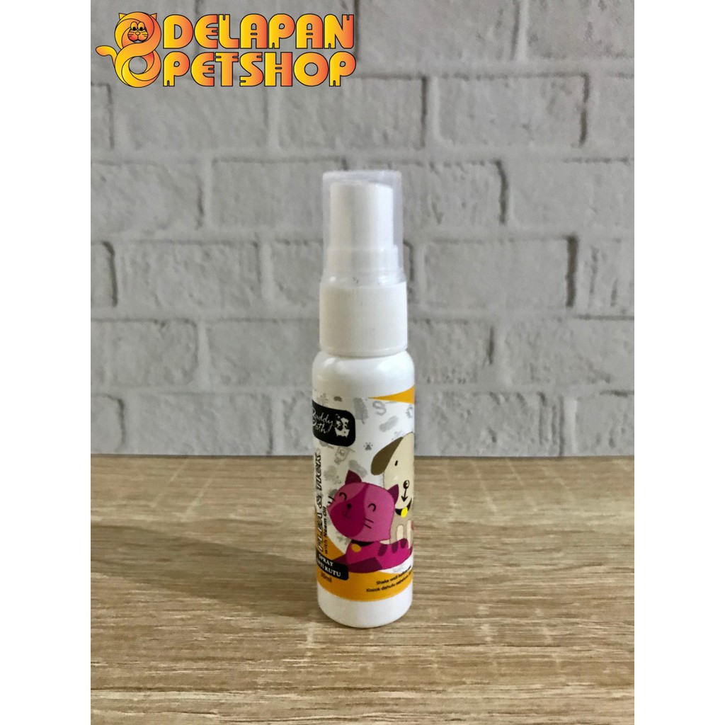 Buddy Bath Flea &amp; Tick Spray 30 ml Semprotan Anti Kutu untuk Kucing dan Anjing