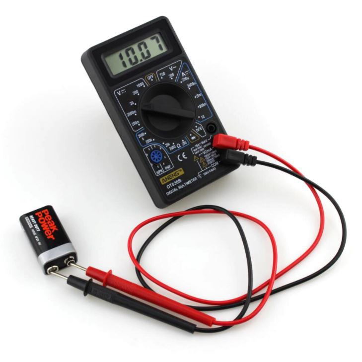 Multimeter Listrik Digital Multitester DT830B Mini LCD Pengukur Tegangan ampere