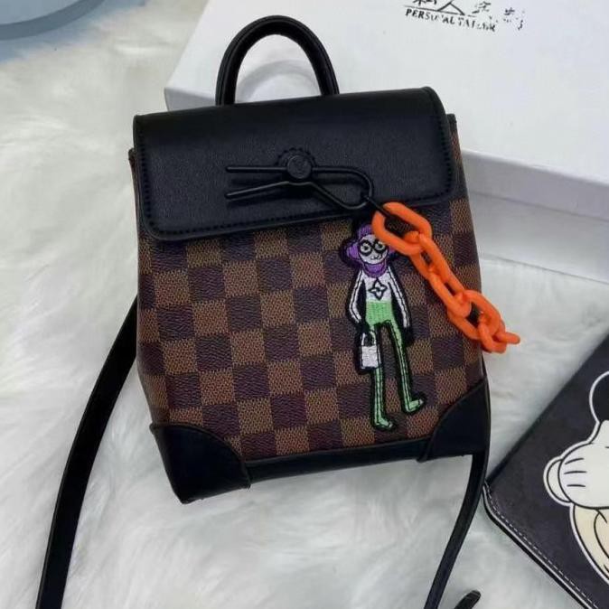 Tas Selempang HP LV Steamer XS Virgil Abloh Men Sling Phone Bag Mini - Damier