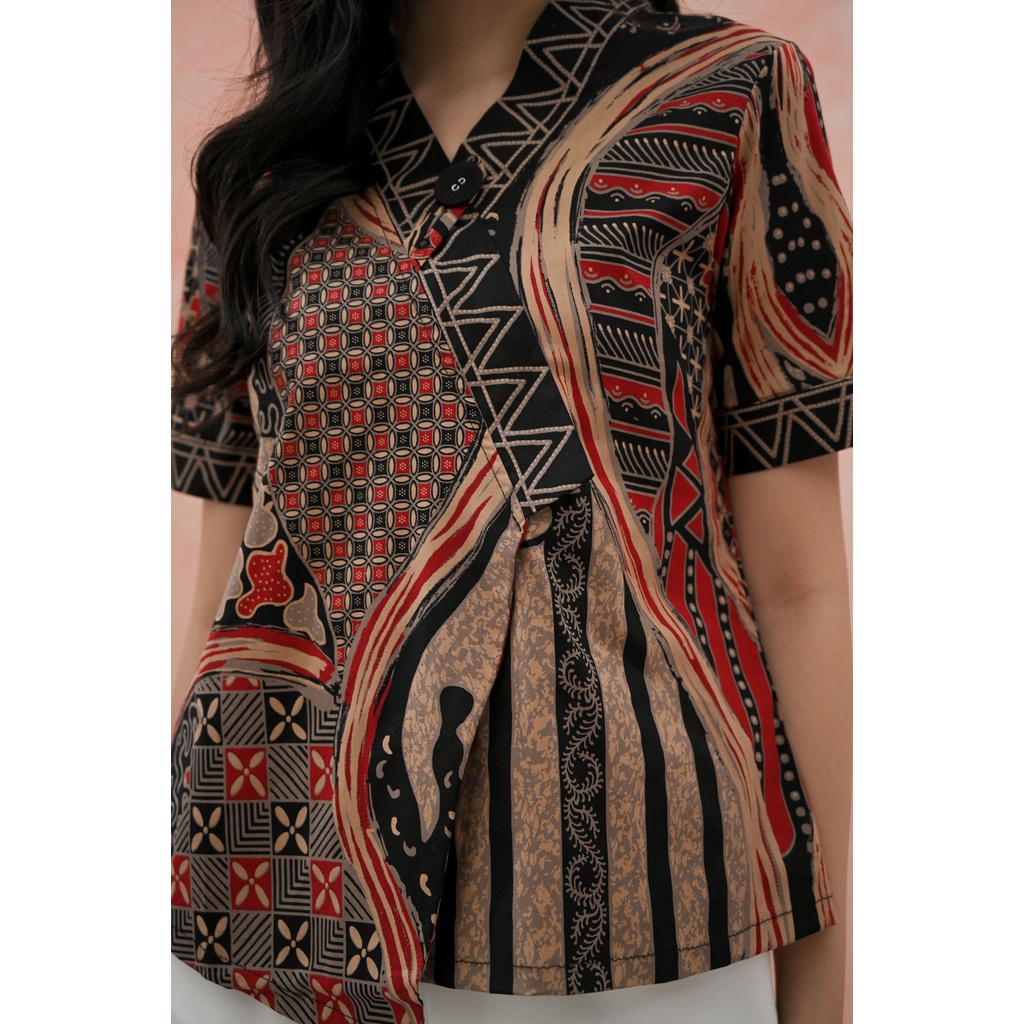 Atasan Batik 267 MTS/ Blouse Batik Wanita/ Seragam Batik