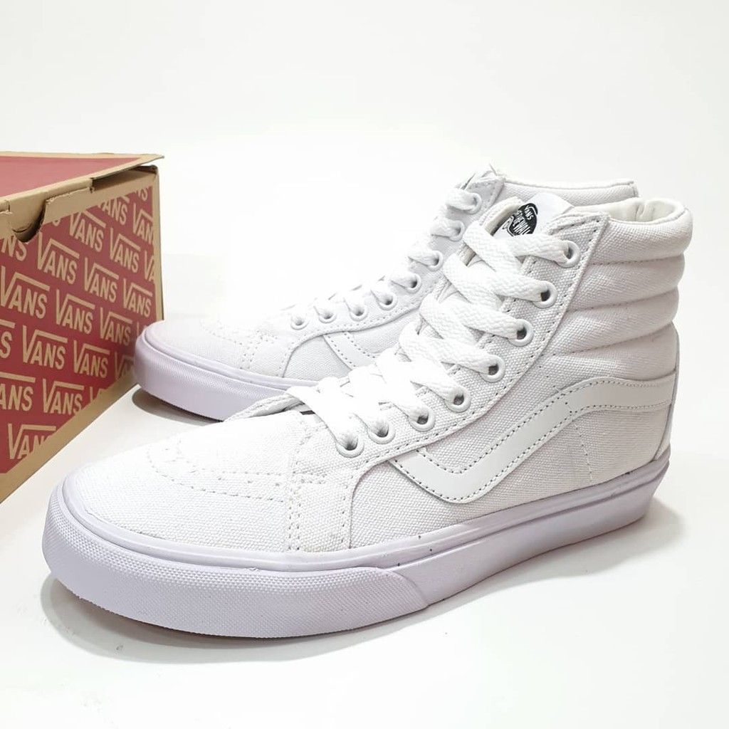 vans sk8 hi all white