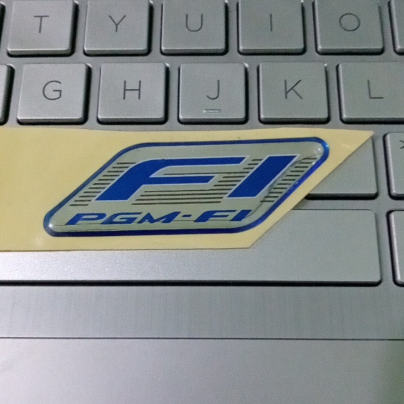 Stiker Emblem Pgm FI Idling Stop 5 X 3 Cm Harga Per Pcs Sticker F1 Emboss Emblem Stiker Asli Orisinil Honda Timbul Pgm Fi Idling Stop Tebal Tulisan Techno Resmi Timbul Original Sticker Cutting