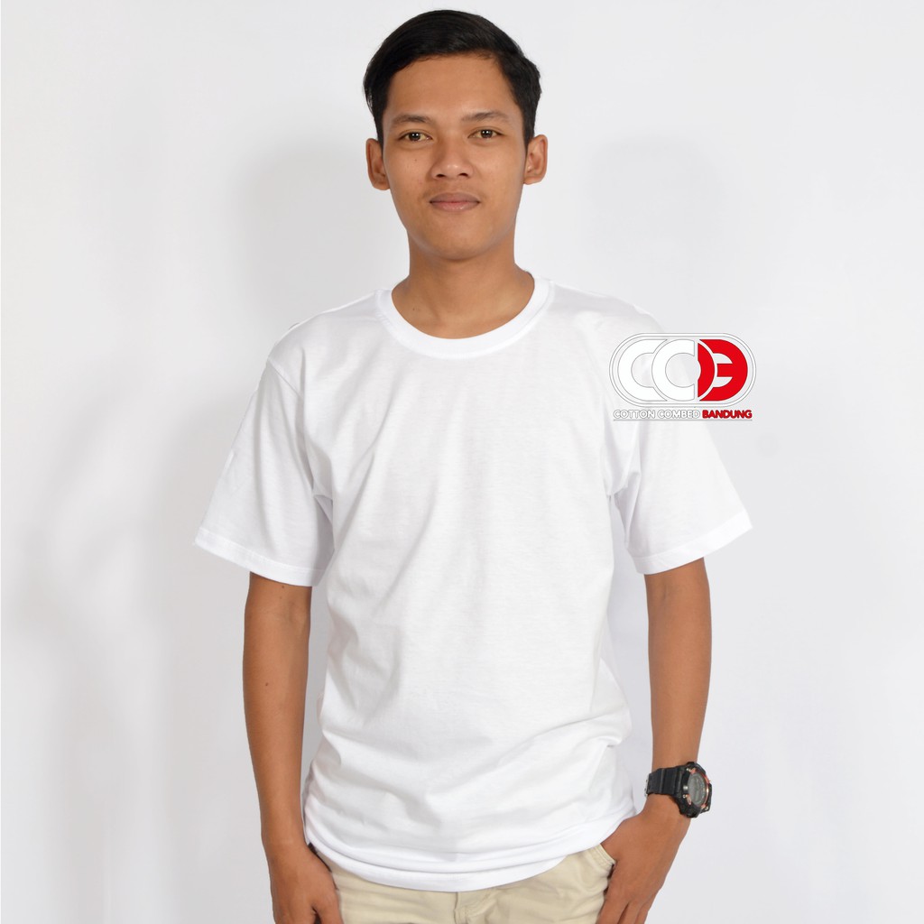  Kaos  polos  white solid  Shopee Indonesia