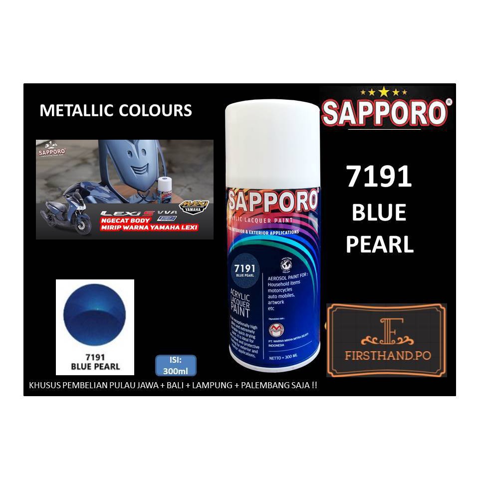Cat Semprot BLUE PEARL 7191 Biru Sapporo Spray Pylox Pilox 300 ML