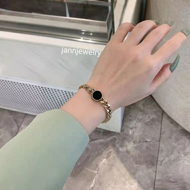 Gelang rantai titanium korea asli anti karat selamanya GRT-20