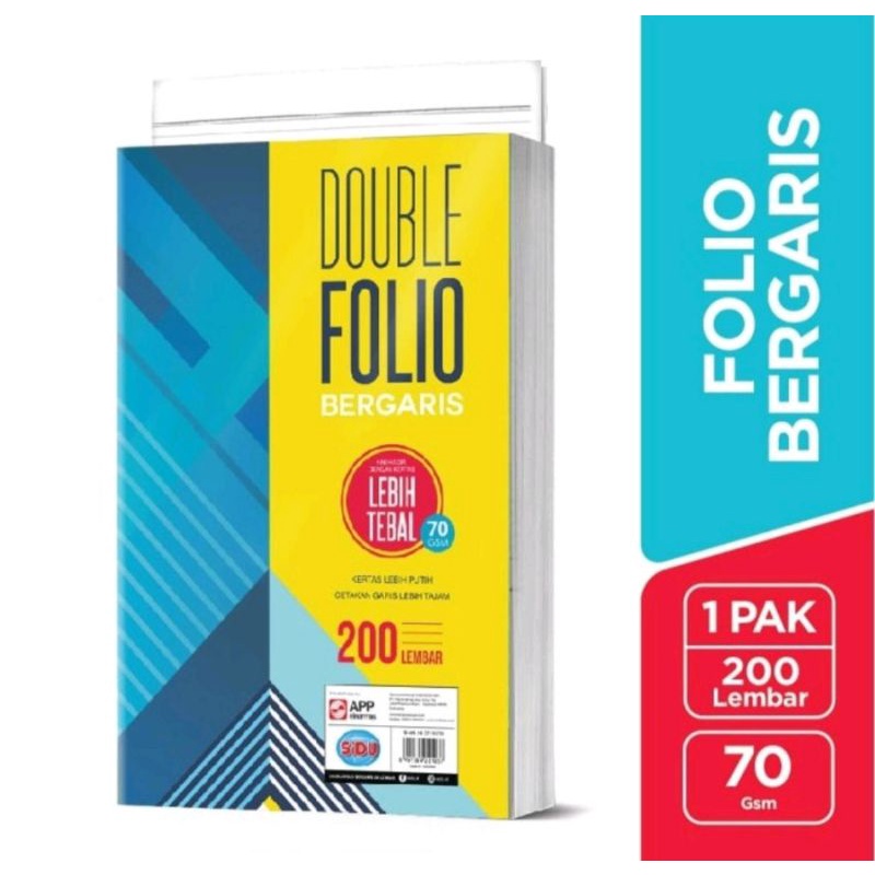 

KERTAS DOUBLE POLIO BERGARIS SINAR DUNIA 200 LEMBAR