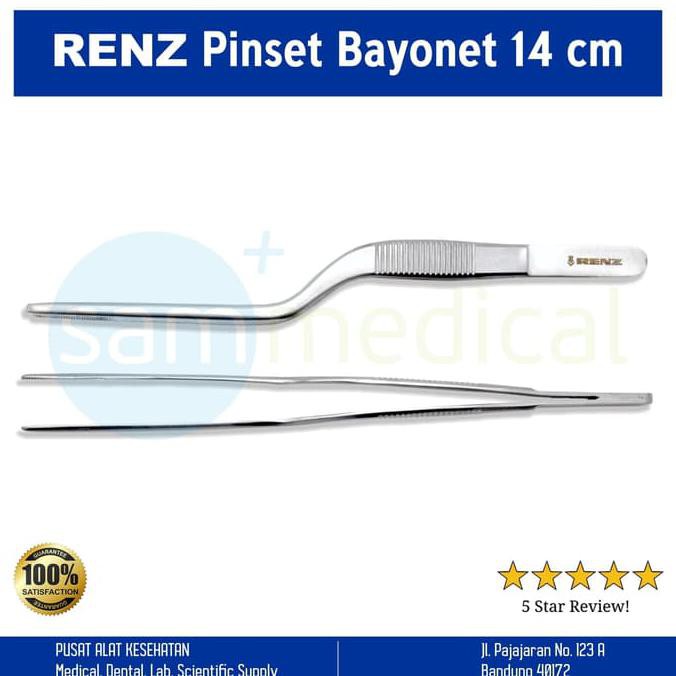 RENZ PINSET BAYONET / PINSET TELINGA / EAR DRESSING FORCEP 14 CM ...