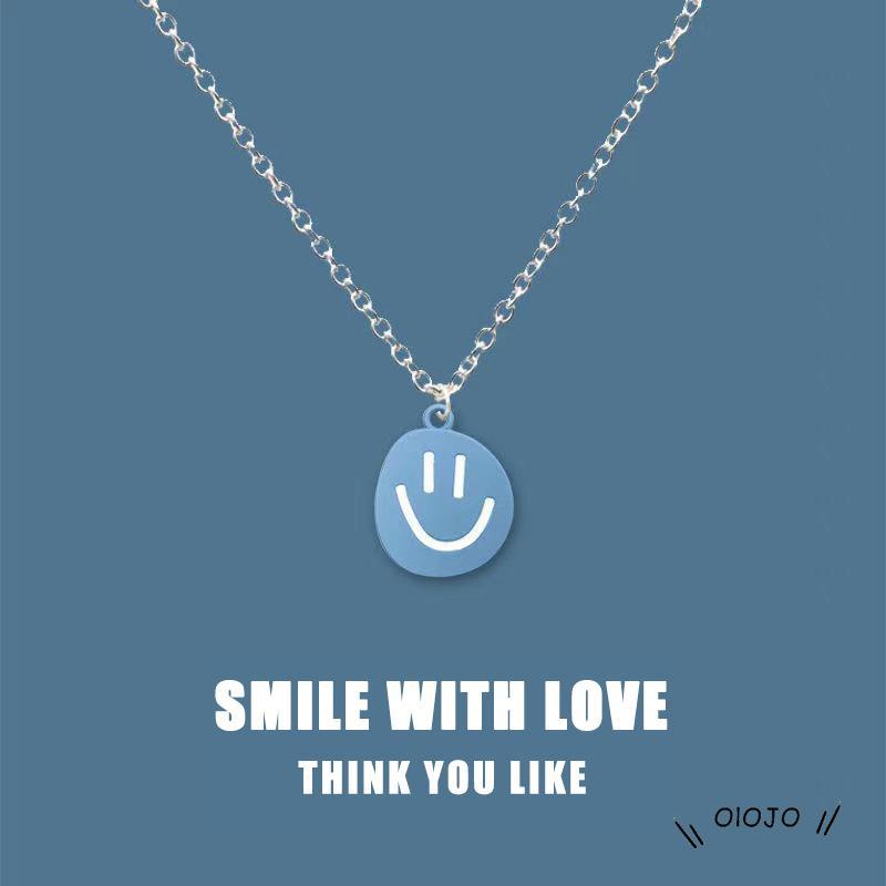 【COD】Kalung Rantai Dengan Liontin Smiley Face Untuk Wanita