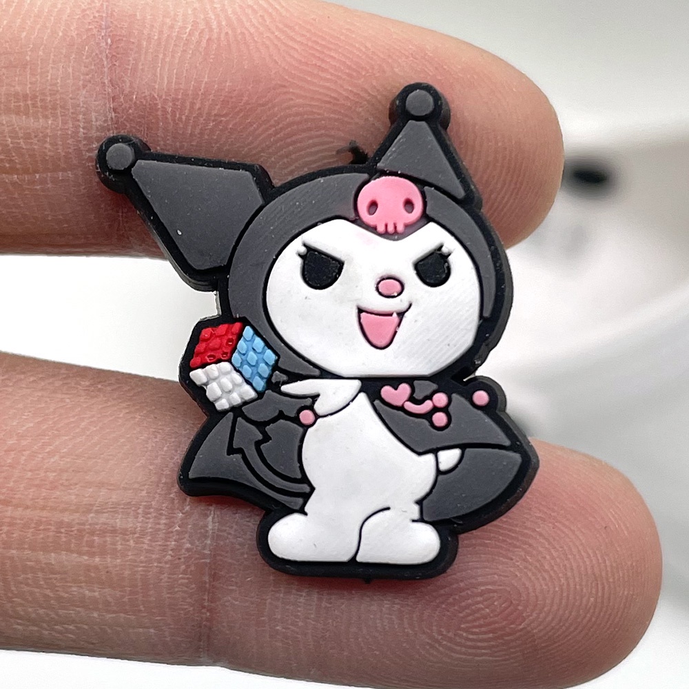 Aksesoris Sepatu Desain Kuromi Untuk Croc jibz Charms Pins Jibbitz Crocs