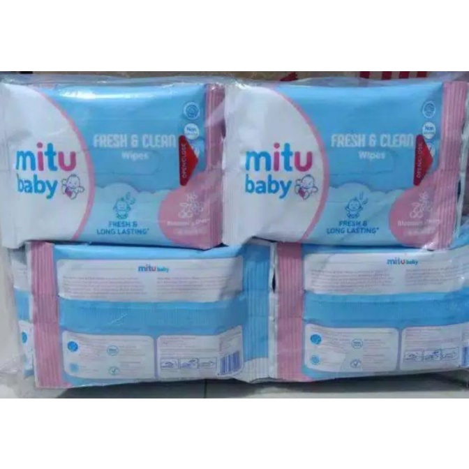 Tissue/Tissu/Tisu Basah Mitu Mini Pack isi 4s x 12pcs | Tisu travel pack | harga 12 pcs (1 renceng)