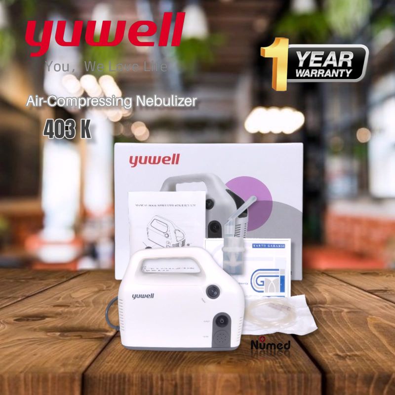 Nebulizer Original Yuwell 403 K Air Compressor / Alat Bantu Pernapasan yuwell 403K