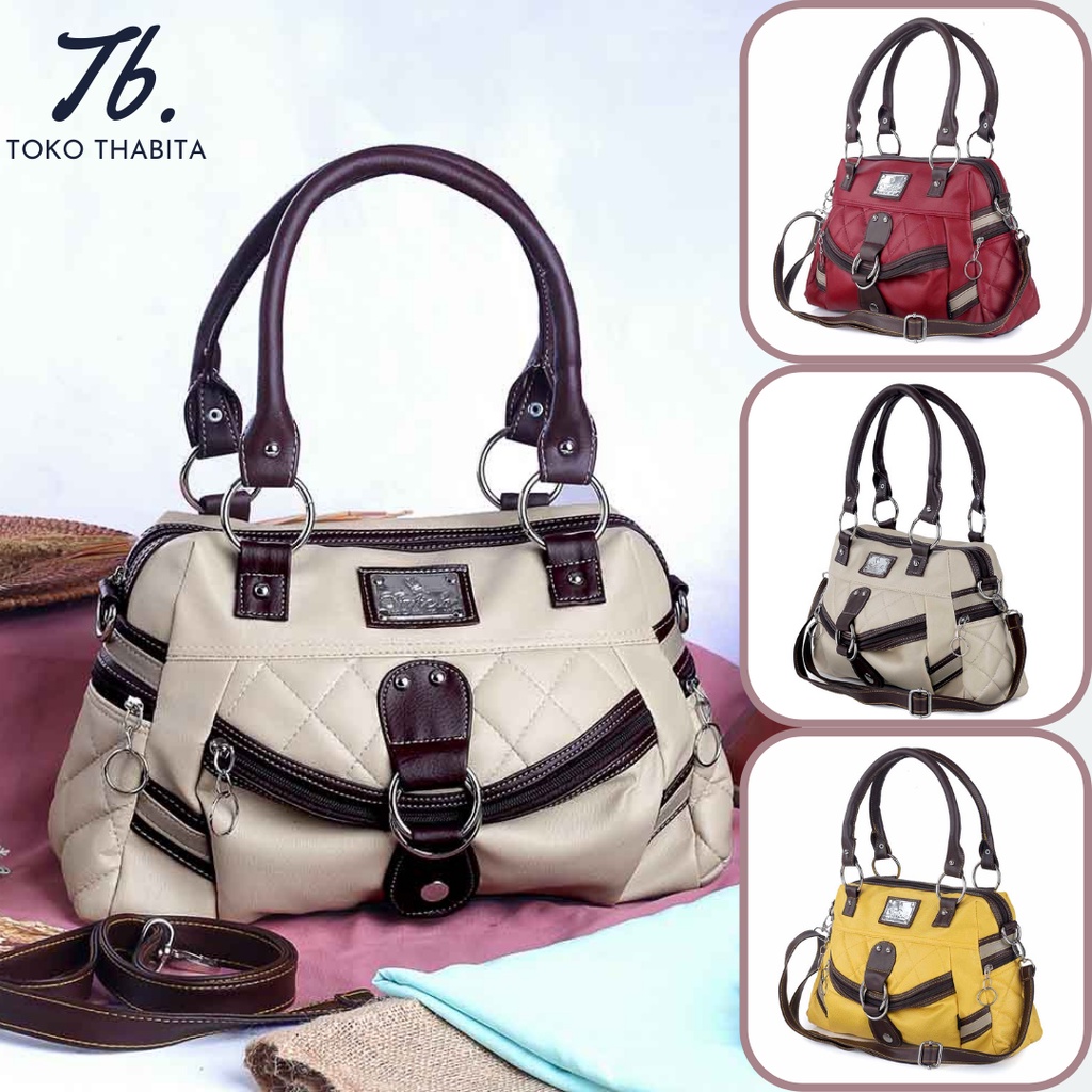 Toko Thabita Tas Selempang Wanita Hand Bag Jinjing Cewek Top Handle Salempang Kulit Sintetis