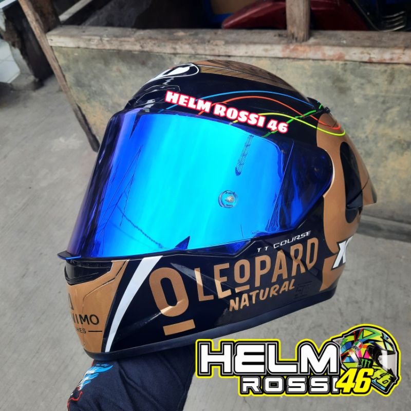 Kaca Visor Helm KYT TT COURSE Iridium Blue Red Silver Gold Darksmoke Smoke Hitam Bening
