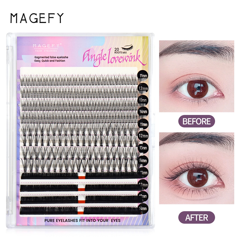 Magefy False Eyelashes High Quality 3D Natural Fairy Style Lash 11-14mm C-Level Curl Lash Extension