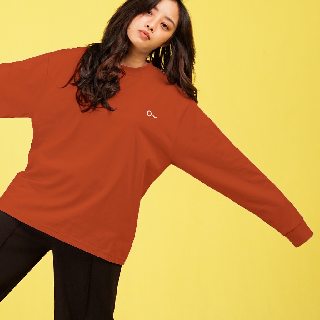 JOHNJILL - Kaos OVERSIZE Long Sleeve Women_
