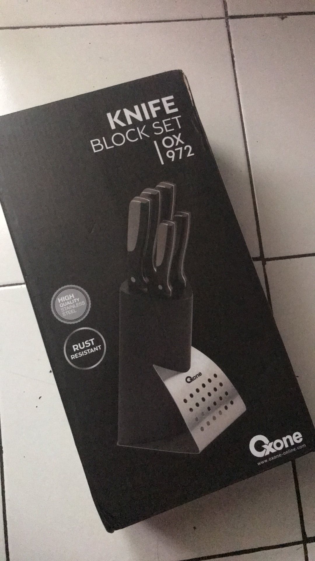 Oxone Pisau Block Set Ox972/pisau Set/stainless Steel/original/handle Dari Plastik/pisau Dapur