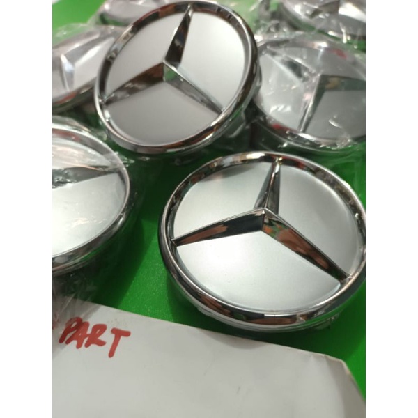 dop roda tutup as tengah velg center mercy marcedes benz chrome  diameter 7.5cn