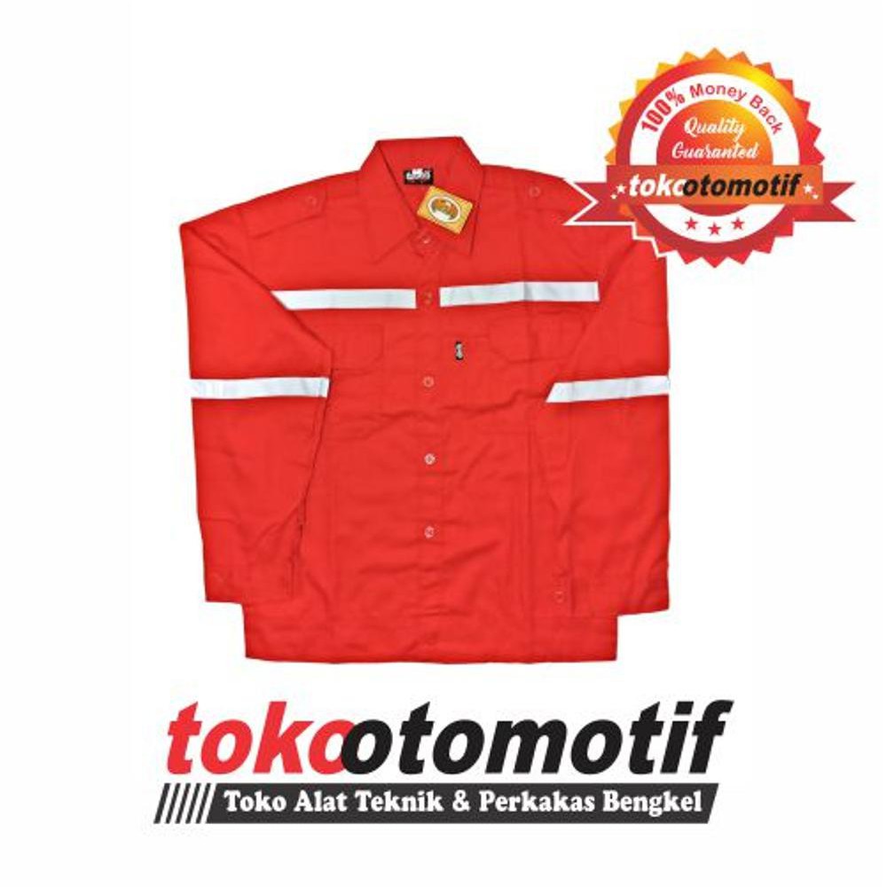 Wearpack Safety Atasan Merah Wearpack  Baju seragam Kerja - baju bengkel - workshop