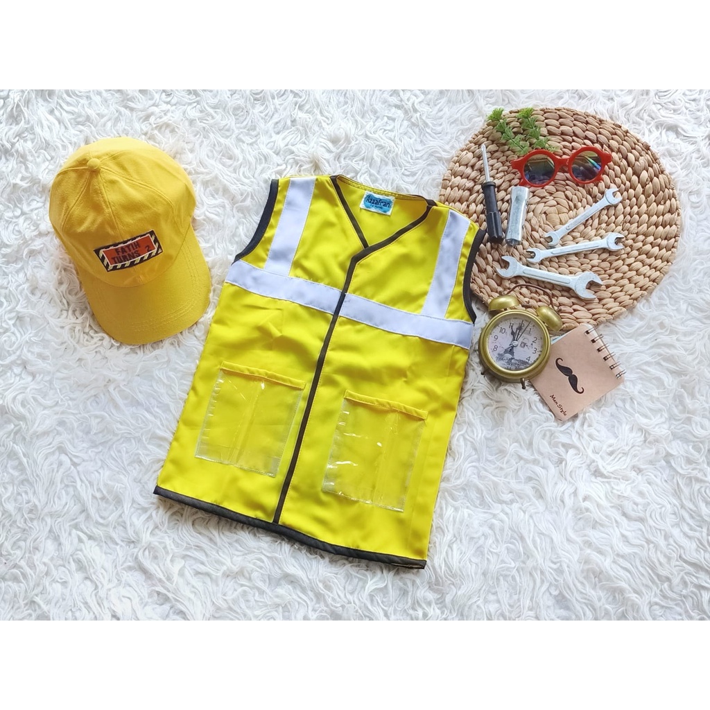 Vest Kontraktor kostum anak laki laki rompi kontraktor kostum anak rompi proyek