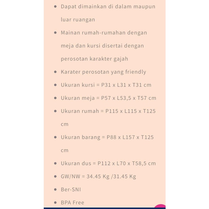 Tobebe Bighappy Playhouse Rumah Rumahan Anak Ayunan Perosotan Prosotan