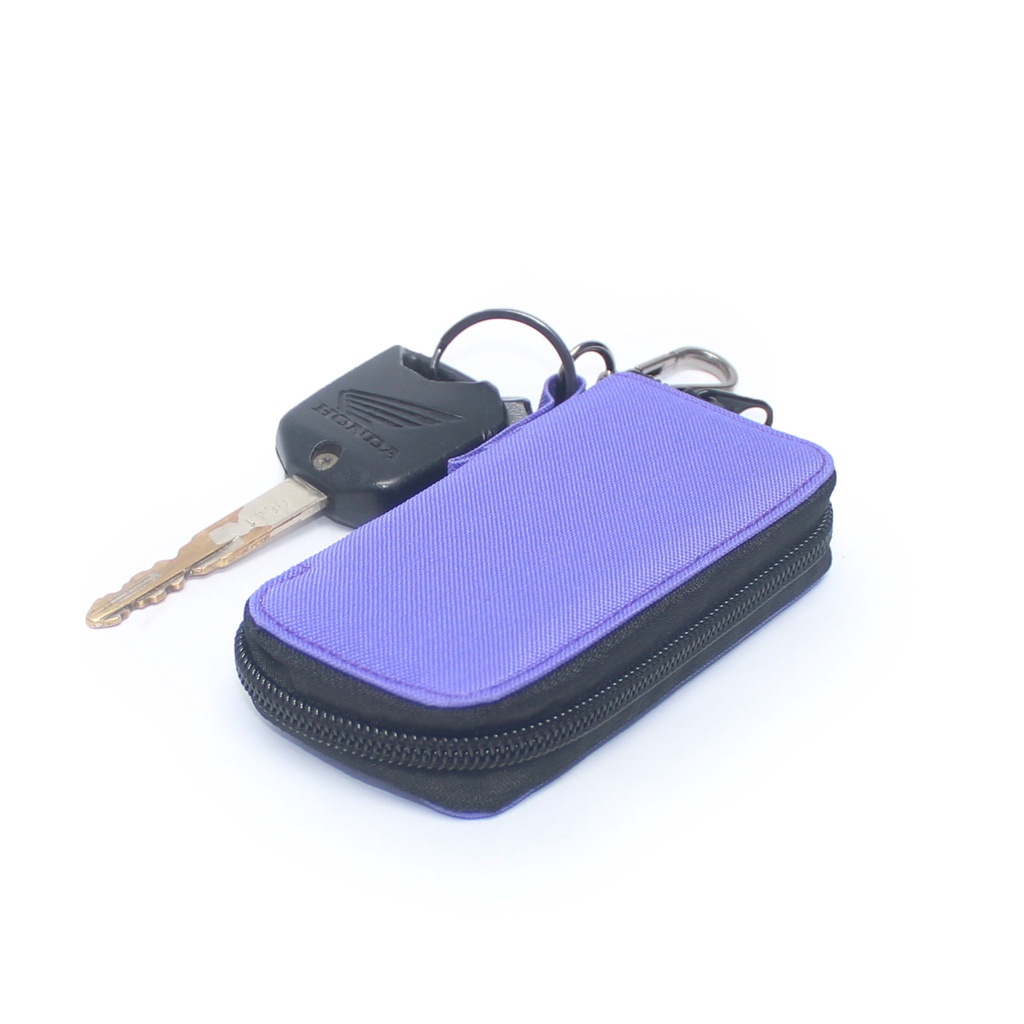 EMDS124 Gantungan Kunci Remote motor mobil keyless Dompet STNK - UNGU