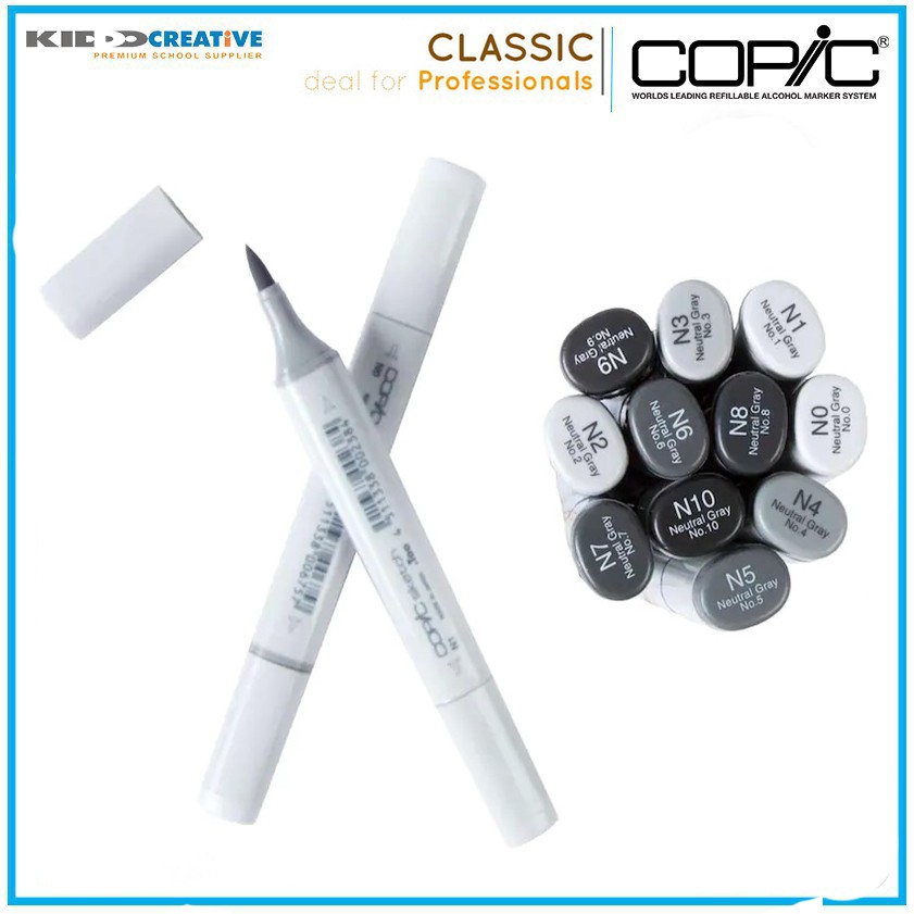 

COPIC MARKER NEUTRAL GRAY NO 0 - 10 ( N )
