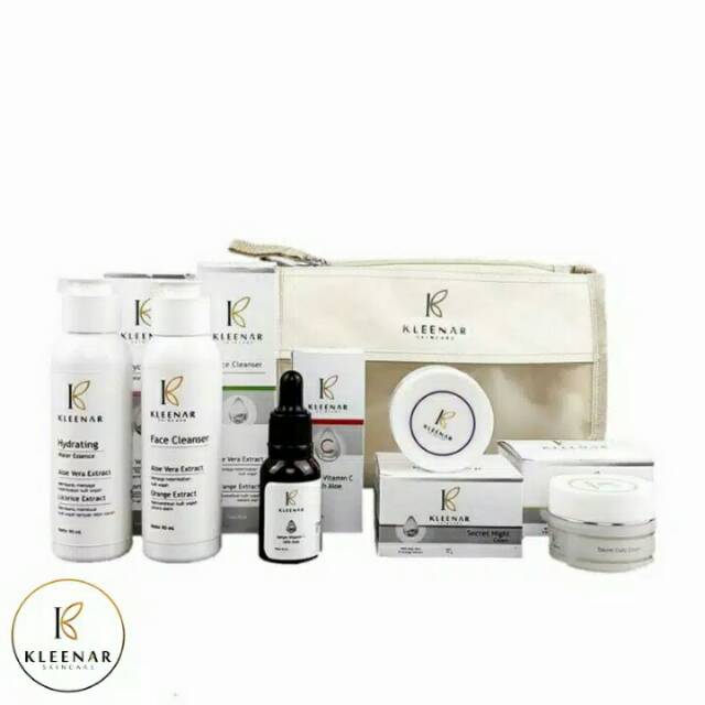 PAKET HEMAT 5 IN 1 KLEENAR SKINCARE PERAWATAN WAJAH ORIGINAL BPOM MURAH