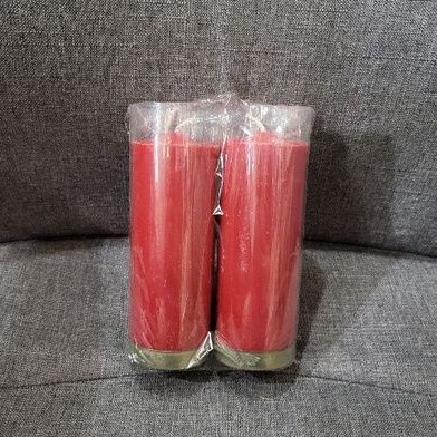 Lilin Merah Lokal 1/2kt Polos