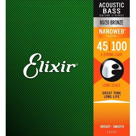 Elixir 14502 / 045 - 100 NANOWEB Coated Acoustic Bass 4-Strings Light