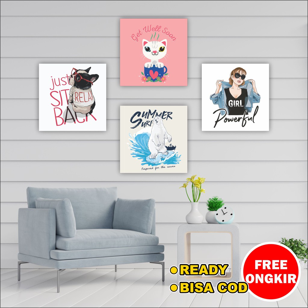 Pajangan dinding rumah dekorasi hiasan kamar wall decor Girl power quotes cewek walldecor poster mur