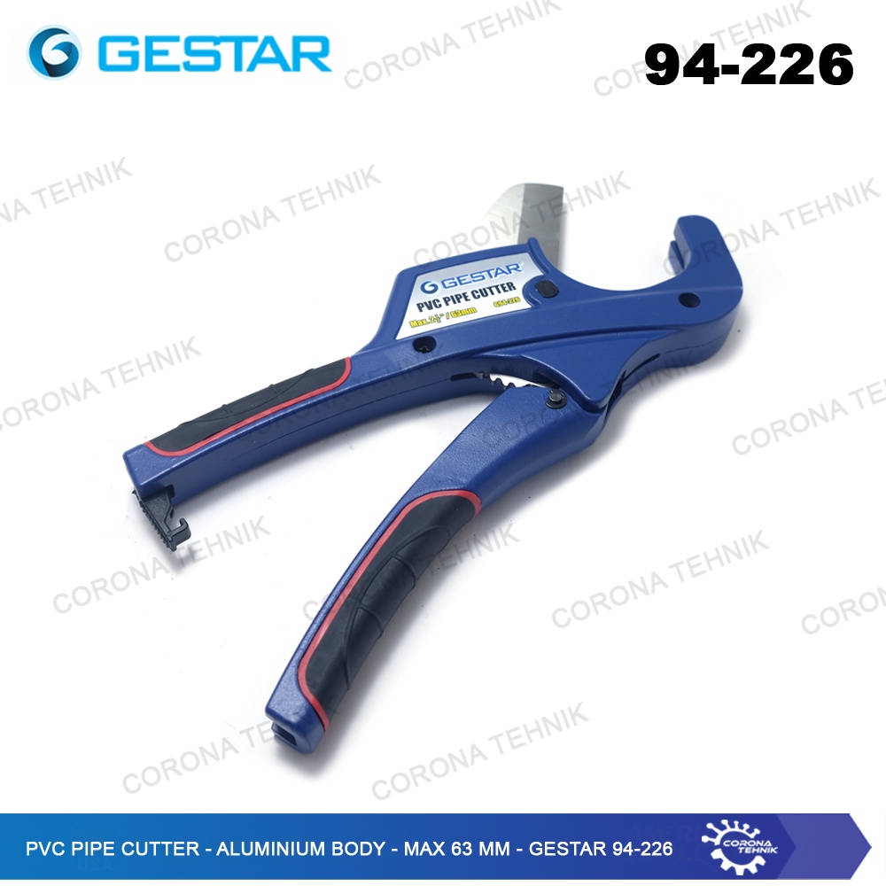 94-226 - PVC Pipe Cutter - Aluminium Body - Max 63 mm - Gestar