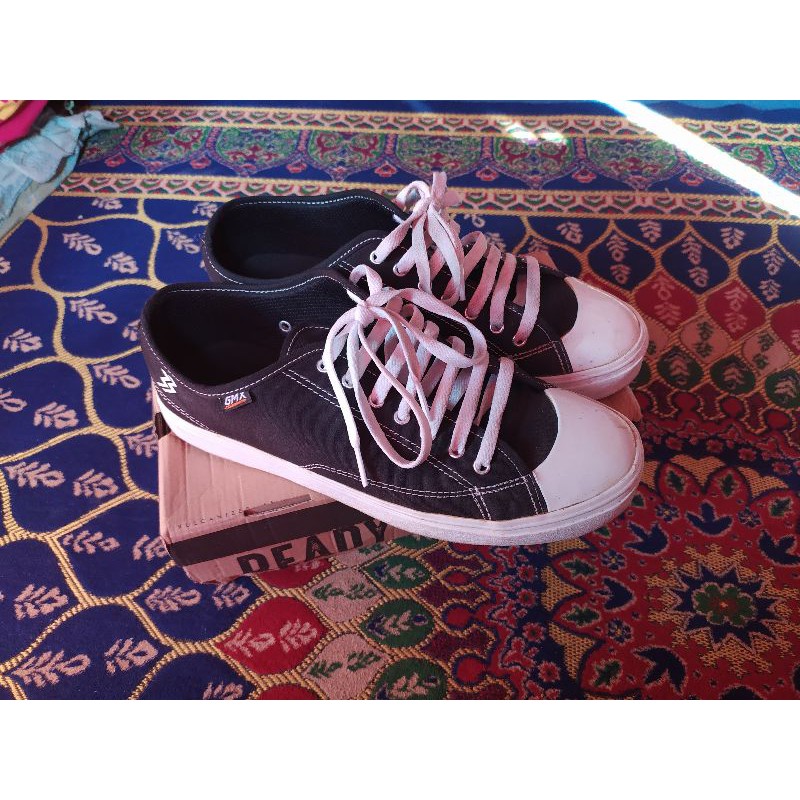 Sepatu geoff original size 44 geoff max timeless low black white geoff max official sneaker pria