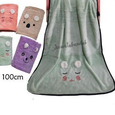 ℮ JH Handuk Microfiber Sarang Lebah Uk 50x100 Bordir Mata ☊