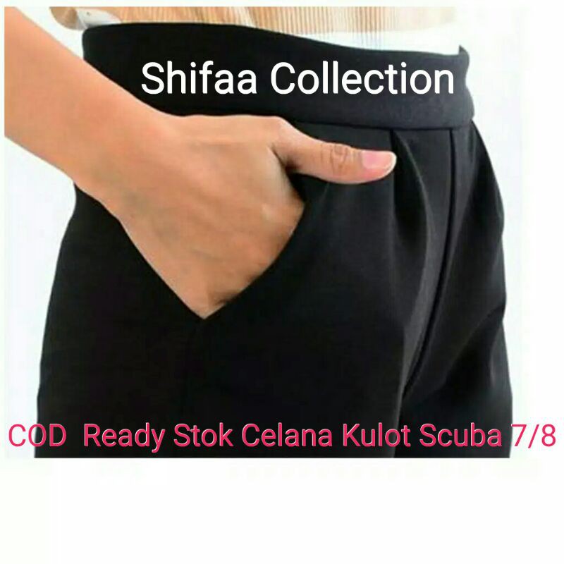 Celana Kulot Panjang Bahan Scuba BB 60-80 Kg Jumbo