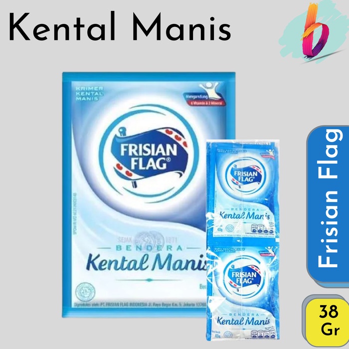 

Susu Bendera Frisian Flag Kental Manis Sachet 6 pcs - Putih