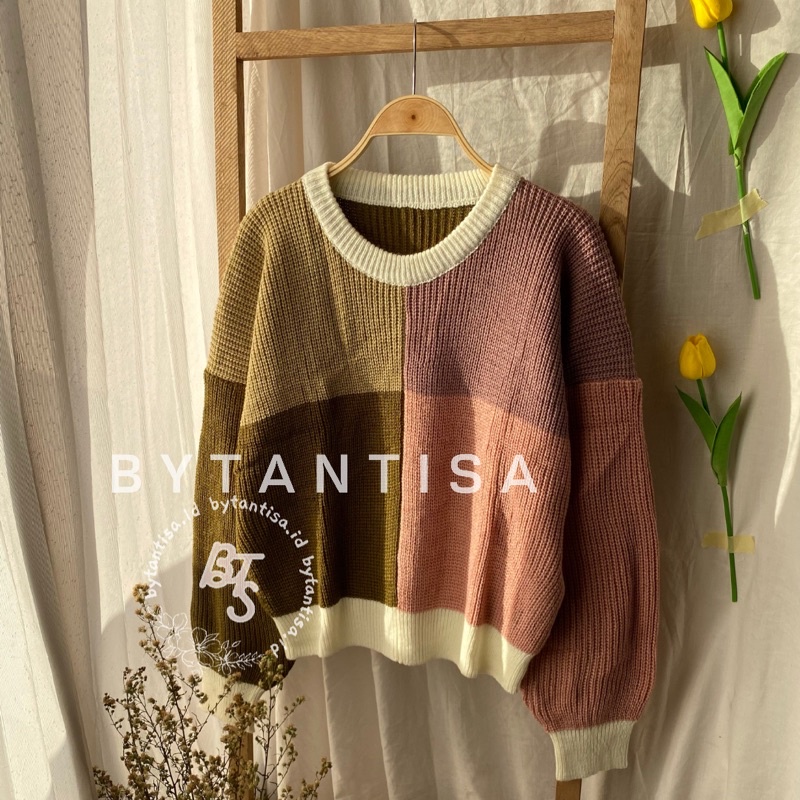 SWEATER RAJUT FOURTY COMBINE 4 WARNA | BLOUSE RAJUT TEBAL HANGAT GRADASI