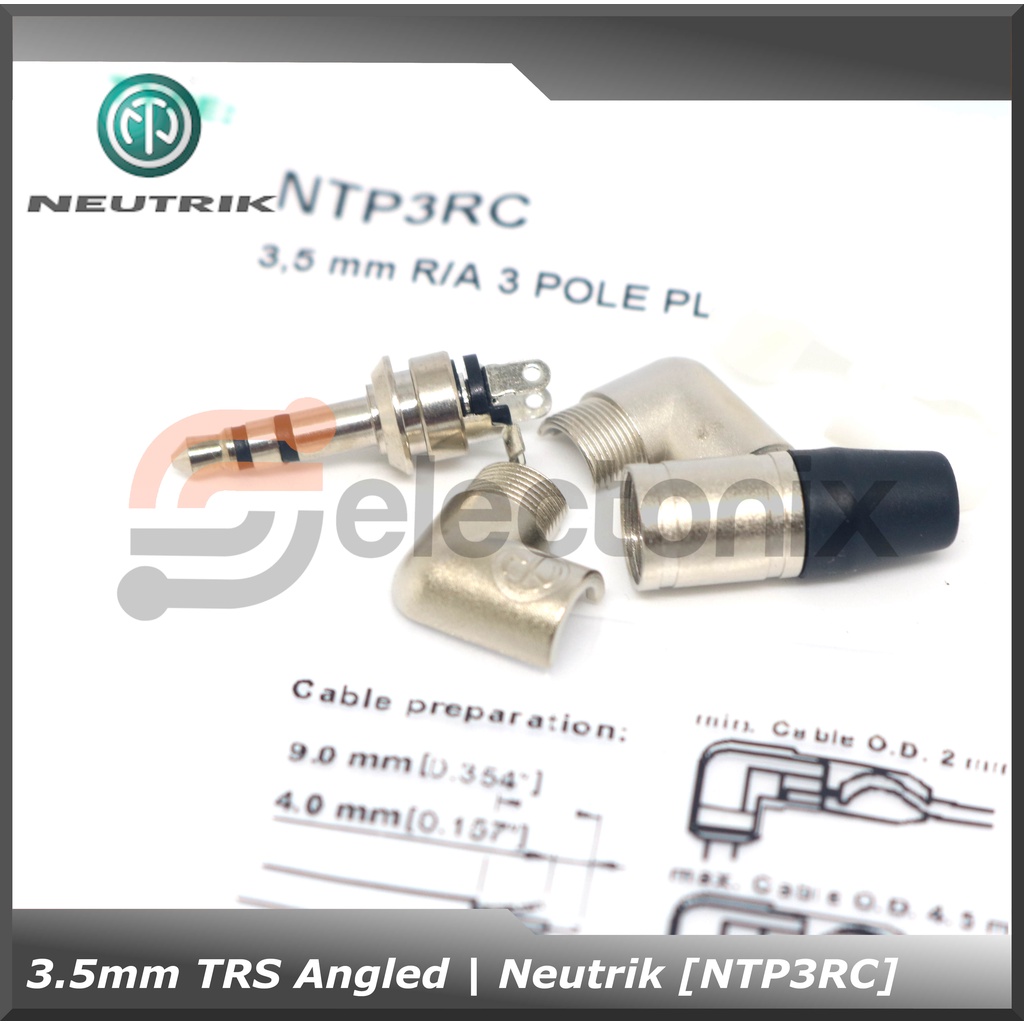 Jack Mini Stereo 3.5mm Angled | Neutrik [NTP3RC]