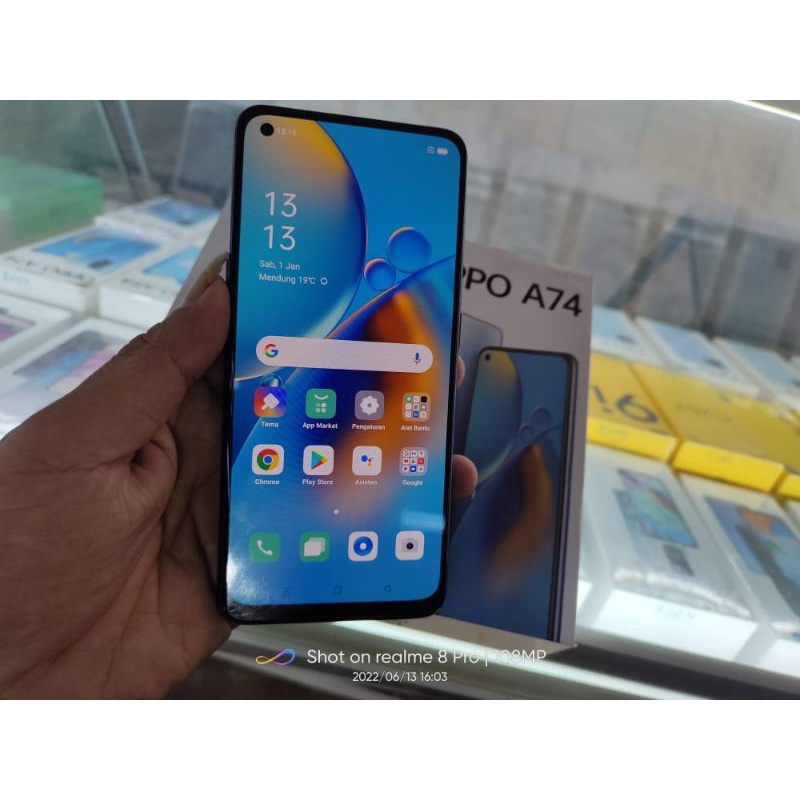 HP SECOND OPPO A74 RAM 11/128GB FULL SET ORI