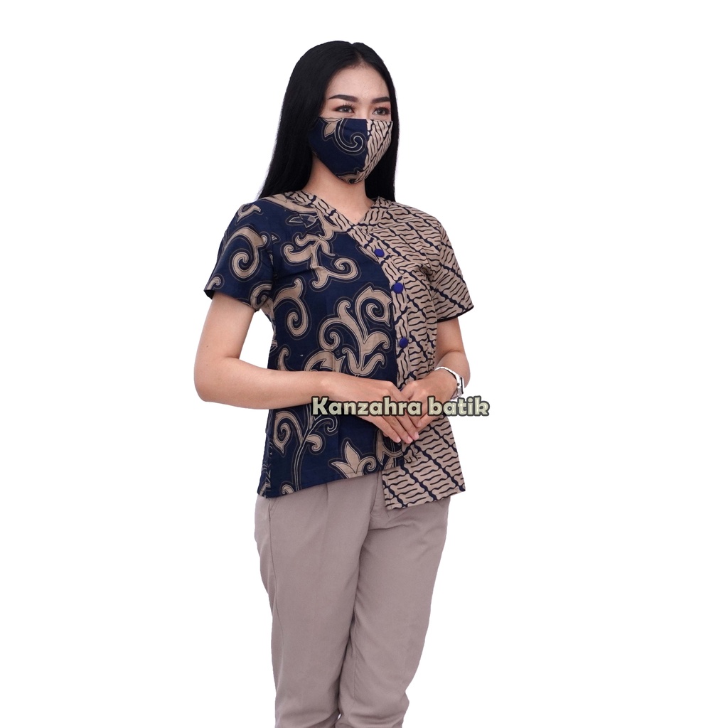  atasan batik wanita blouse modern couple pria size lengkap-5