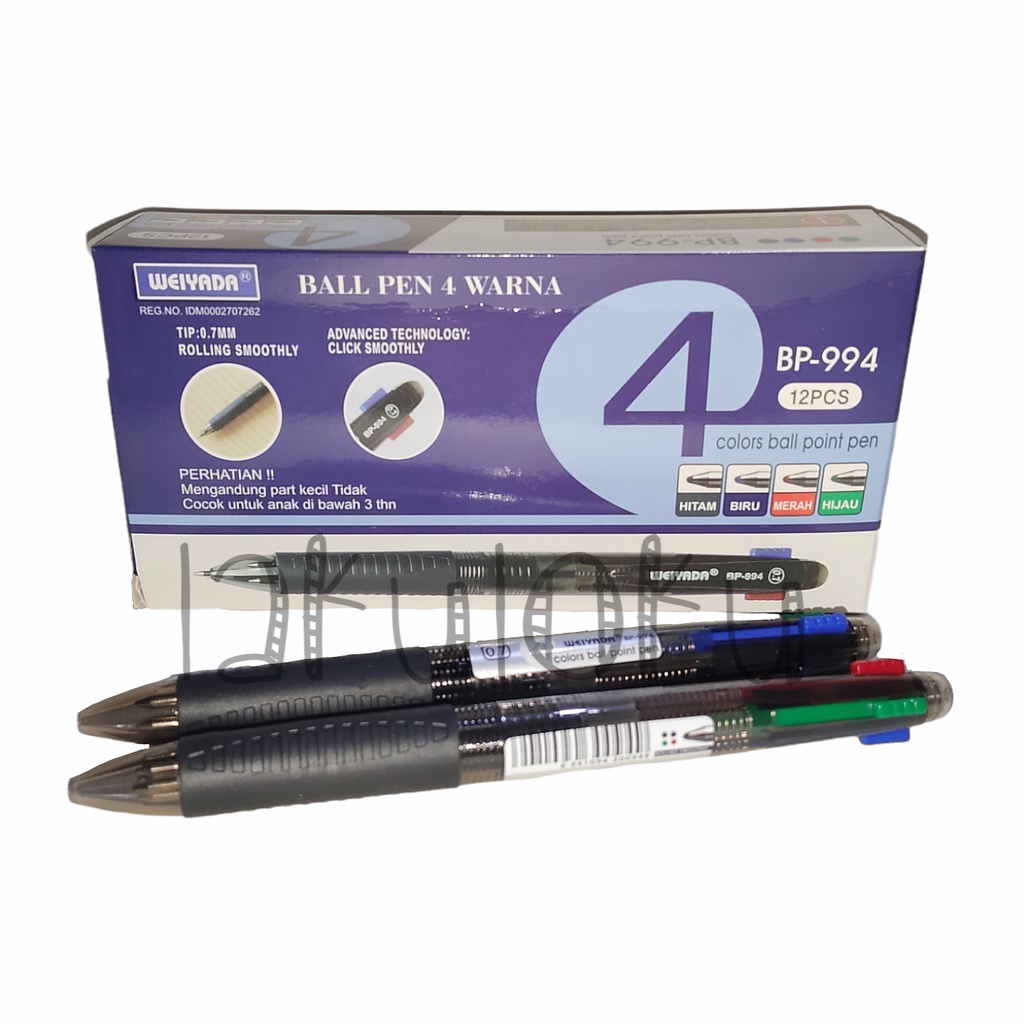 

(1 PCS) Bolpoin 4 Warna Weiyada
