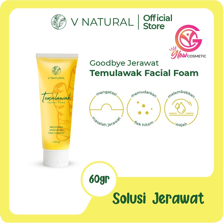 V NATURAL TEMULAWAK BRIGHTENING MOISTURIZER FACE CLEANSER 100GR (N017893)