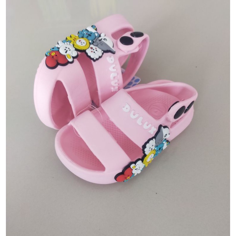 Sandal anak sendal karakter BTS terbaru Dulux 391E selop baby lucu size 20 - 25 slop kokop kekinian