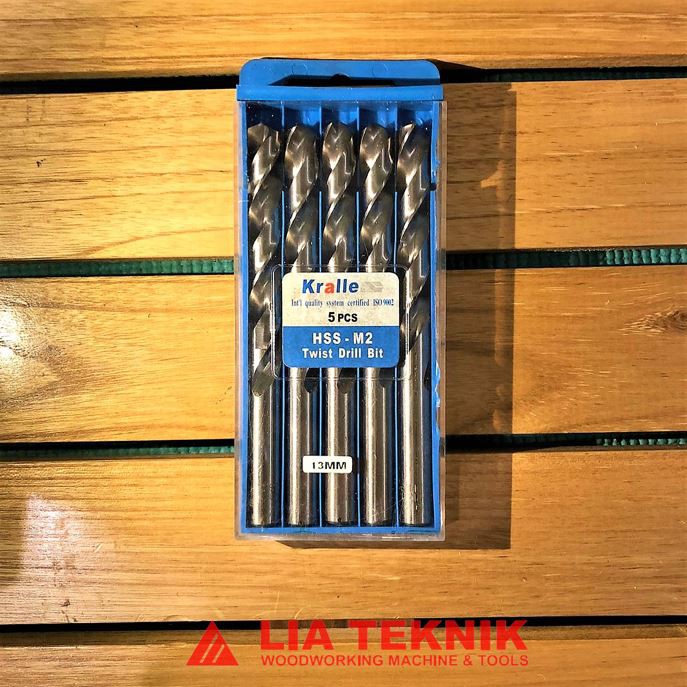 Mata Bor Besi Set HSS 13 MM Kralle Original (Isi 5 pcs)