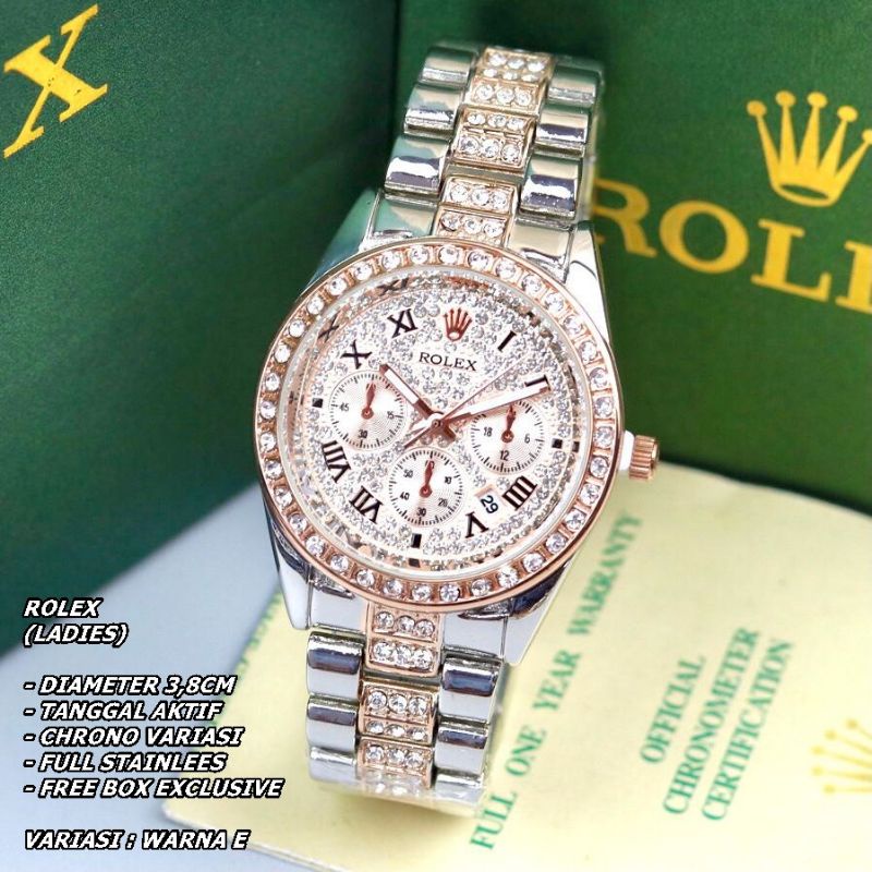 (COD)Jam Tangan Wanita / Cewek Fashion Rantai Full Diamond