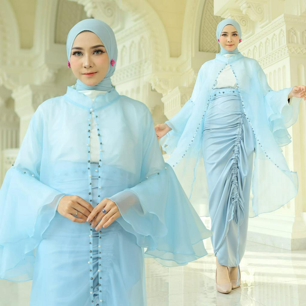 SET ROK LILIT DAN CARDI BELLE FASHION PAKAIAN WANITA 2IN1 MS