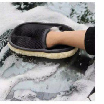 SARUNG TANGAN CUCI MOBIL MOTOR WOOL / LAP MOBIL BAHAN WOOL ANTI GORES / LAP DAPUR