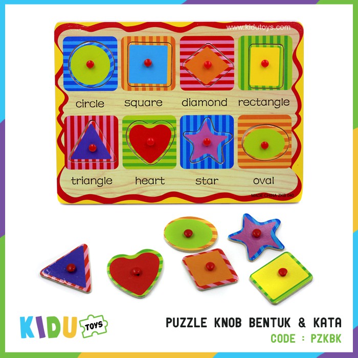 Mainan Anak Puzzle Knob Bentuk Kidu Toys