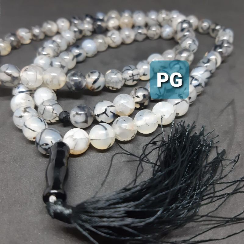 TASBIH BATU AKIK SISIK NAGA 10MM 99BUTIR