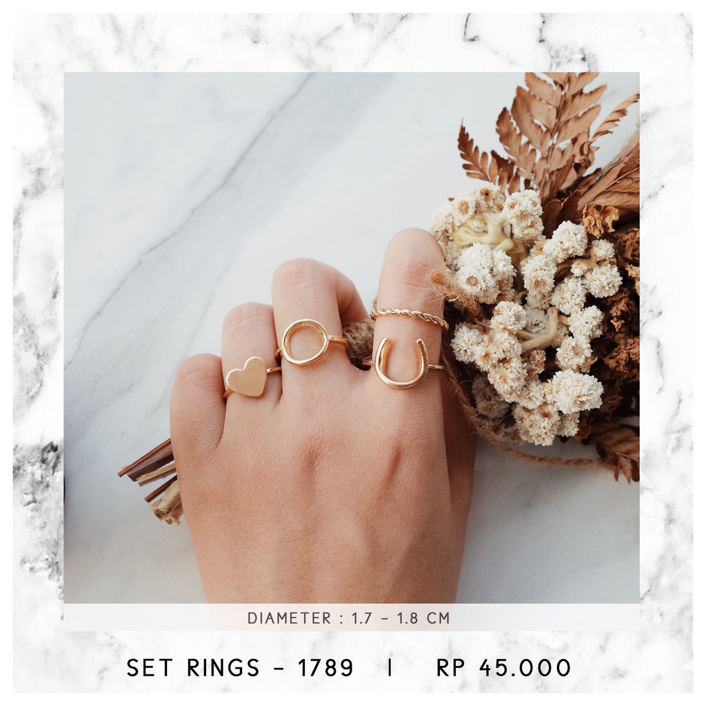 CINCIN / SET RINGS BOHO - 1789